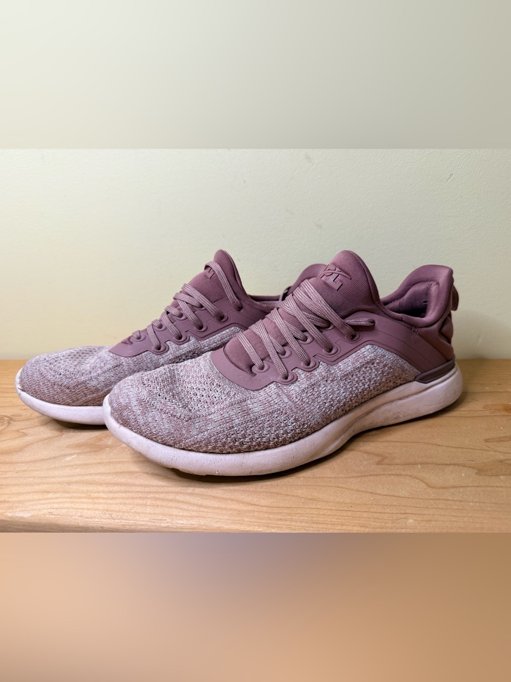 APL Womens Techloom Tracer W Running Shoes Sneakers Pink Knit Lace Up Size 9
